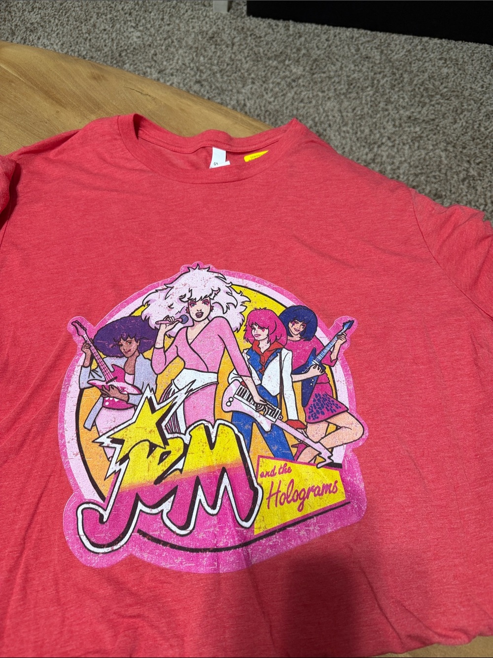 Bella Canvas Coral Pink Jem and the Holograms Graphic Tee